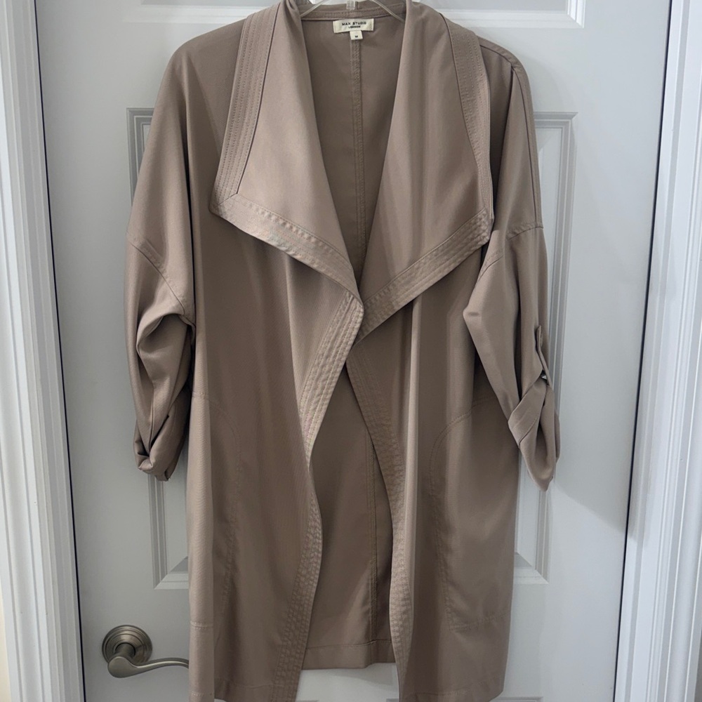 Max studio Tan Open drape Jacket